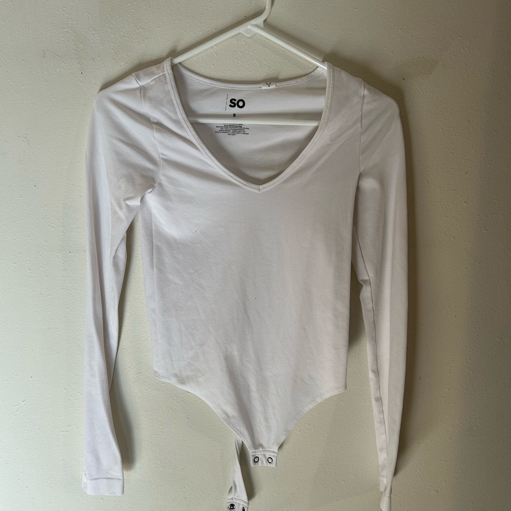 SO Women's White Long Sleeve Top
